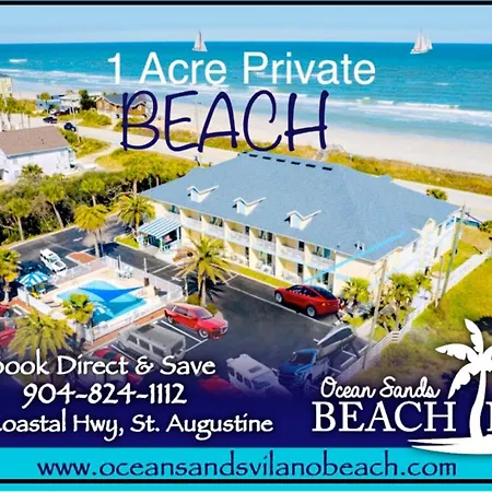 Ocean Sands Beach Boutique Inn-1 Acre Private Beach-St Augustine Historic-2 Miles-Shuttle With Downtown Tour-Heated Salt Water Pool Until 420Am-Popcorn-Cookies-New 4K Usd Black Beds- 69 Item Breakfast-Eggs-Bacon-Starbucks- Free Laundry- #904-799-Sand-3